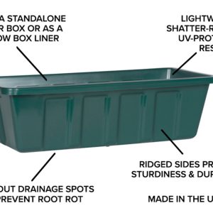 Poly-Pro Flower Box/Liner 30″ – Black